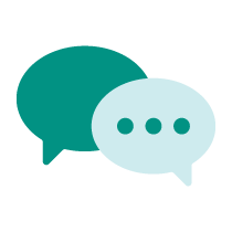 Icon of conversation bubbles