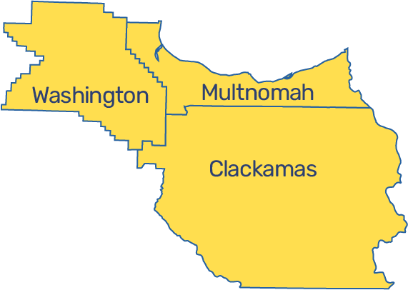 William Temple House primarily serves patrons from Clackamas, Multnomah, and Washington counties