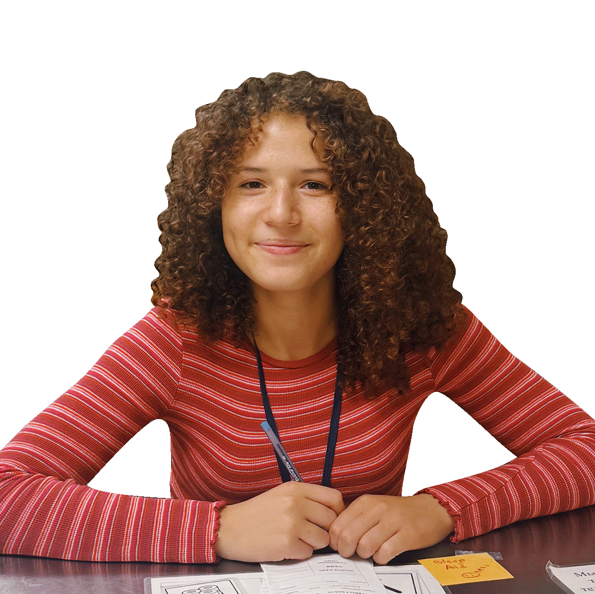 A friendly, dedicated volunteer staffs the desk of our food pantry